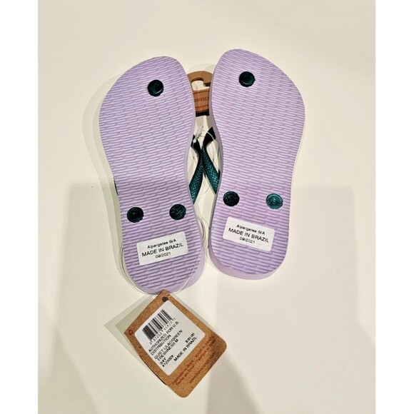 NWT Havaianas Little Mermaid iridescent Flip Flop Size US Youth 3/4 (EU 35/36) - Picture 3 of 3